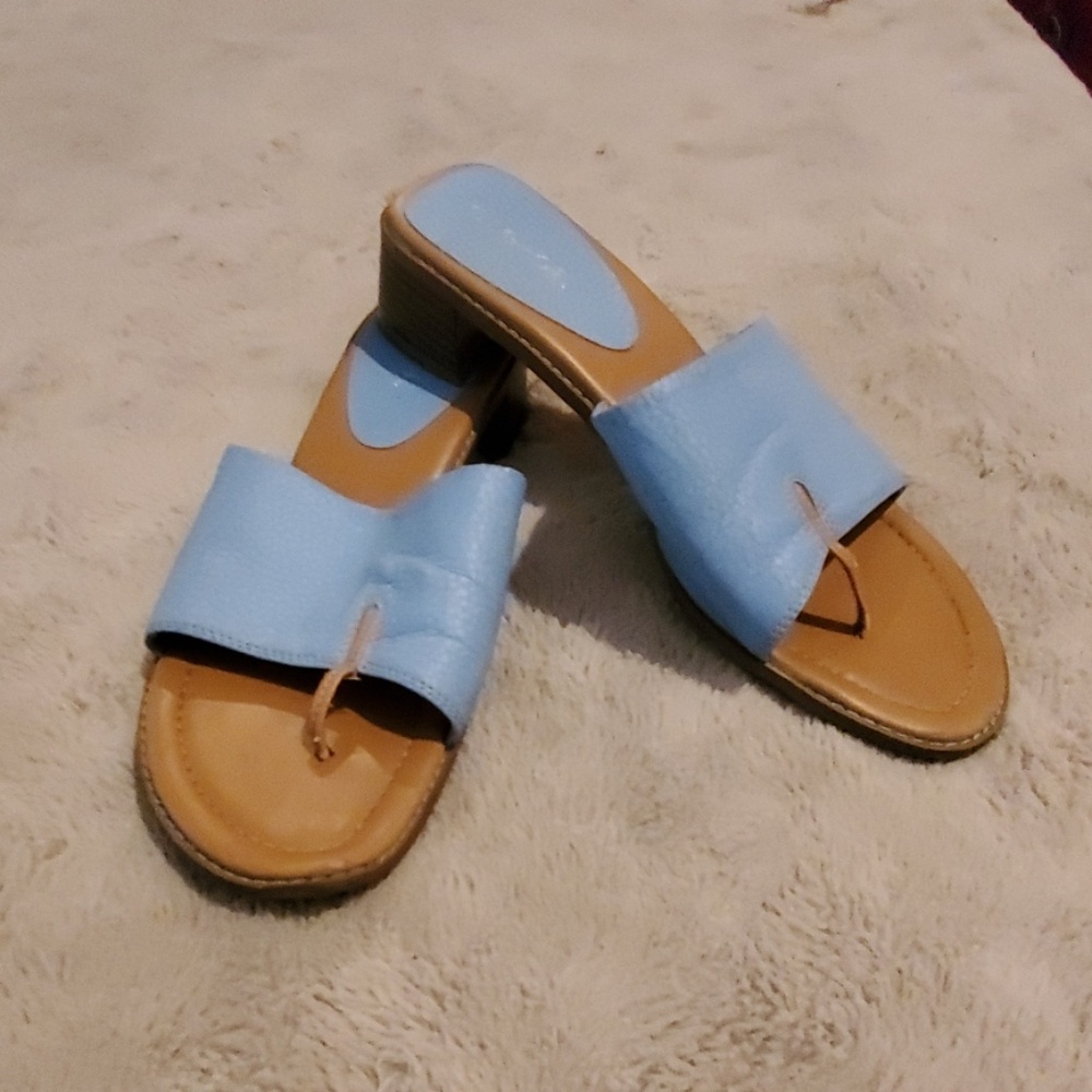 Slip on flip flop heels